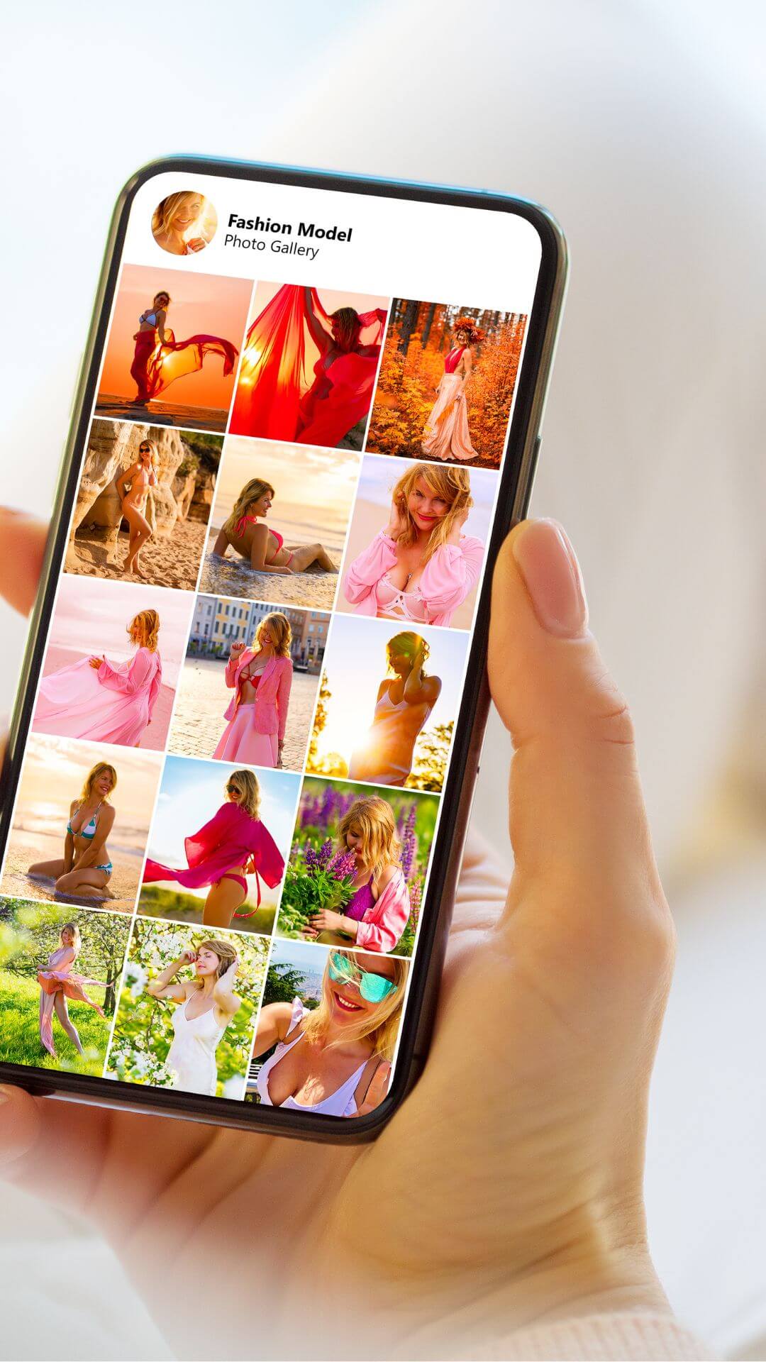 Κινητό με προφίλ Instagram στο χέρι